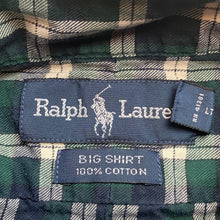 Load image into Gallery viewer, Ralph Lauren Shirt Mens Medium Plaid Preppy Academia Career Office Oversized