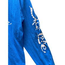 Load image into Gallery viewer, Salt Life Shirt Mens Medium Fishing Long Sleeve Hit Skull Graphic Pocket Blue