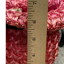 Load image into Gallery viewer, Vtg Best Fashions Hat Womens Small Pink Woven Straw Cloche Church Mod Fashion