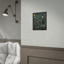 Load image into Gallery viewer, Gothic Cute Friends Rolled Poster — “Dream Loud, Live Stranger, Stay Kid” Nightscape Art