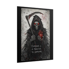 Load image into Gallery viewer, Grim Reaper Heart Poster — “Everyone Is A Monster To Someone” Gothic Wall Art