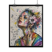 Load image into Gallery viewer, "The World Needs Your Light" Pride Wall Art | LGBTQ+ Botanical Print