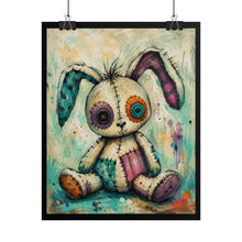Load image into Gallery viewer, Cute Nursery Bunny Rabbit Poster - Whimsical Watercolor Animal Canvas Wall Decor
