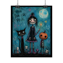 Load image into Gallery viewer, Rolled Poster — Whimsical Gothic Halloween Art "Make Your Own Magic"