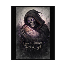 Load image into Gallery viewer, Rolled Poster — Grim Reaper Cradling Baby "Even in Darkness There is Light"