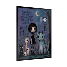 Load image into Gallery viewer, Rolled Poster – Gothic Cute Nightscape Art Print ("Make Room for the Strange Things")