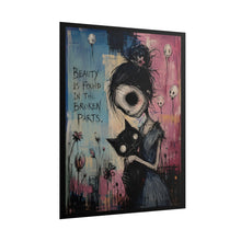Load image into Gallery viewer, Beauty Is Found in the Broken Parts Rolled Poster — Gothic Emotional Fantasy Wall Art
