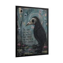 Load image into Gallery viewer, Rolled Poster — Gothic Raven Art Print with Quote “The Scars You Don’t See…”
