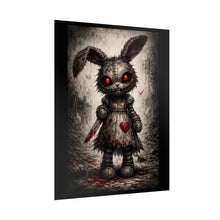 Load image into Gallery viewer, Evil Bunny Poster – Dark Horror Art Rolled Print