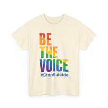 Load image into Gallery viewer, Be The Voice #StopSuicide LGBTQ Gay Pride T-Shirt - Size S - 5XL