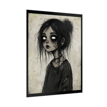 Load image into Gallery viewer, Rolled Poster — Gothic Girl Art Print (Dark Cute, Haunted Aesthetic)
