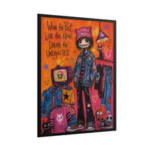 Load image into Gallery viewer, Wear the Past, Live the Now, Dream the Unexpected — Gothic Vintage Fashion Poster