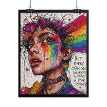 Load image into Gallery viewer, "Place In Your Journey" Pride Art | Fine Line Sketch Studded Choker Poster