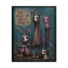 Load image into Gallery viewer, Pain Changes You Survival Defines You Rolled Poster — Gothic Whimsical Healing Fantasy Wall Art