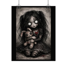 Load image into Gallery viewer, Rolled Poster — Gothic Creepy Doll Art Print (Dark Horror Wall Decor)