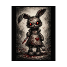 Load image into Gallery viewer, Evil Bunny Poster – Dark Horror Art Rolled Print