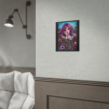Load image into Gallery viewer, Love Yourself Floral Art Poster — Girl Portrait Rolled Wall Print