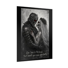 Load image into Gallery viewer, Rolled Poster - Gothic Couple 'Our love is the kind that haunts you even after death' Art Print
