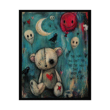Load image into Gallery viewer, Rolled Poster — Creepy Cute Teddy Balloon Art Print ("The Scars You Can't See..." )