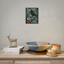 Load image into Gallery viewer, Gothic Crow & Voodoo Doll Poster — “Life Will Knock You Down” Rolled Art Print