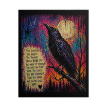 Load image into Gallery viewer, Raven Moon Inspirational Poster – "You Survived the Nights" Rolled Art Print