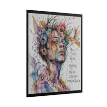 Load image into Gallery viewer, "Don't Shrink To Fit" Pride Art | Sketch Style Floral Rainbow Poster