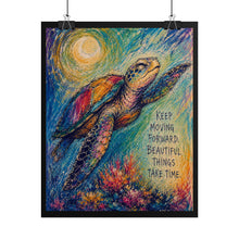 Load image into Gallery viewer, Turtle Time Crayon Art and "Beautiful Things" progress print