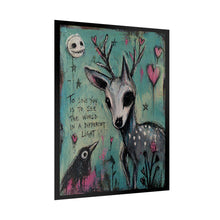 Load image into Gallery viewer, Deer & Crow Art Poster — "To Love You Is To See The World In A Different Light" Rolled Art Print