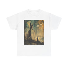 Load image into Gallery viewer, Surreal Forest Rabbit Art Tee — Mystical Woodland Creature Graphic Shirt