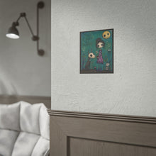 Load image into Gallery viewer, Curious Creatures Under the Moon — Whimsical Goth Print
