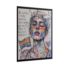 Load image into Gallery viewer, "Reach Your Destination" Pride Art | Fine Line Sketch Rainbow Flag Poster