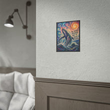 Load image into Gallery viewer, "The Universe Remembers What You Choose To Feel" Whale Wall Art | Starry Sky Print