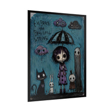 Load image into Gallery viewer, Embrace the Beautiful Strange Rolled Poster — Gothic Whimsical Rainy Day Fantasy Wall Art
