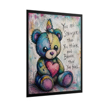 Load image into Gallery viewer, "You Are Stronger Than You Think & Braver Than You Feel" – Whimsical Nursery Canvas Poster