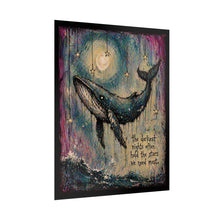 Load image into Gallery viewer, Whale Night Sky Poster – "The darkest nights often hold the stars we need most" Rolled Art Print