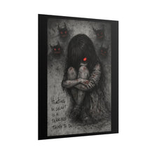 Load image into Gallery viewer, Rolled Poster — Dark Horror Art Print | "Hunting in Secret Is a Terrible Thing to Do"