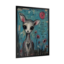 Load image into Gallery viewer, Rolled Poster — Whimsical Deer Art Print with 'Love Without Conditions' Quote