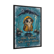Load image into Gallery viewer, "Grow Through What You Go Through" Bird Wall Art | Cute Rainy Day Print