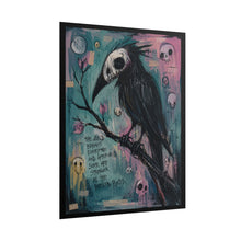 Load image into Gallery viewer, The Birds Became Beautiful Not Because They Were Perfect but Because They Flew Rolled Poster — Gothic Whimsical Crow Fantasy Wall Art