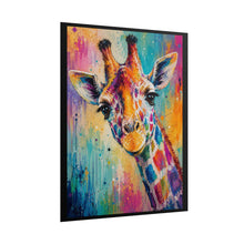 Load image into Gallery viewer, Vibrant Colorful Giraffe Poster - Abstract Safari Wildlife Wall Decor