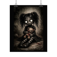 Load image into Gallery viewer, Creepy Gothic Doll Poster — Dark Horror Rolled Art Print (Halloween Decor)