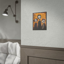 Load image into Gallery viewer, Gothic Spiky Hair Trio Art Print – "The World Is Ugly, But So Are You. Make It Beautiful." Misanthropic Positivity Wall Decor