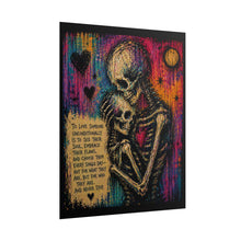 Load image into Gallery viewer, To Love Someone Unconditionally Rolled Poster — Dark Gothic Wolf Love Art