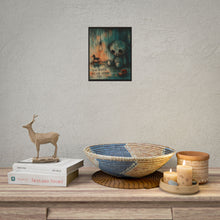 Load image into Gallery viewer, Rolled Poster — Moody Teddy Bear Art Print with 'Some Nights Not Even Shadows Stay' — Dark Nursery Wall Decor