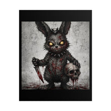 Load image into Gallery viewer, Horror Bunny Poster — Creepy Blood-Stained Killer Rabbit Wall Art
