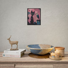 Load image into Gallery viewer, Be Kind to Your Shadows They Hold Pieces of You Too Rolled Poster — Gothic Whimsical Cat Fantasy Wall Art