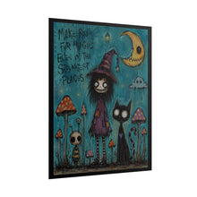 Load image into Gallery viewer, Rolled Poster — Whimsical Witch & Cat Illustration (“Make Room for Magic…”)