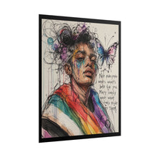 Load image into Gallery viewer, "Feels Right To Them" Pride Wall Art | Fine Line Sketch Butterfly Wing Poster