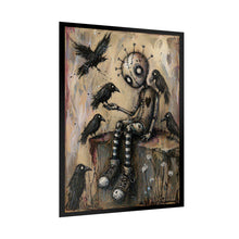 Load image into Gallery viewer, Rolled Poster — Gothic Crow Doll Art Print (Dark Whimsical Wall Decor)