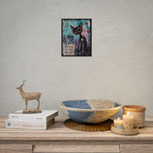 Load image into Gallery viewer, Rolled Poster — 'Your Trauma Was Never Your Fault' Black Cat Art Print, Moody Cute Wall Decor for Healing & Mental Health Awareness